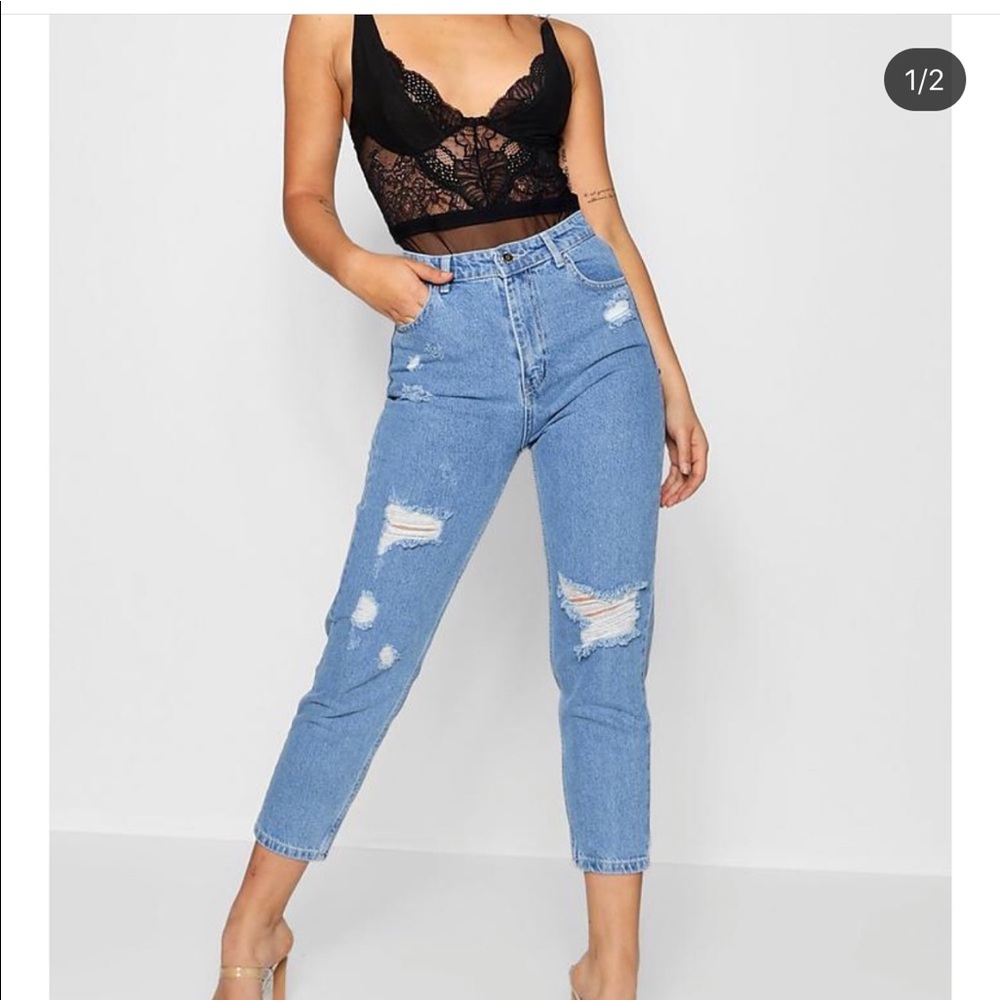 Boohoo High waisted mom jeans
